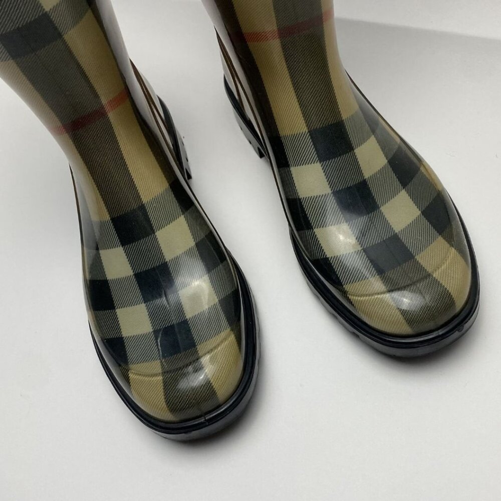 Burberry Plaid Rain Boots Size 38 - Picture 4 of 12